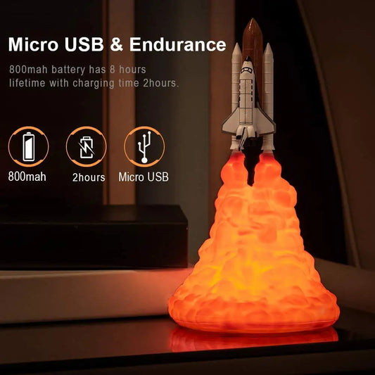 3D Printed Rocket Night Light – Launch Your Imagination!